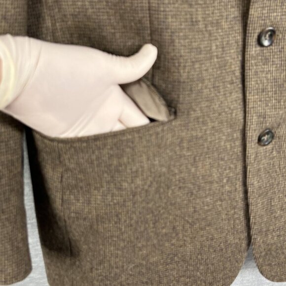 John Ashford Mens 41R Brown Soft Wool Camelhair Blend Tweed Sport Coat Old Money - Picture 7 of 16